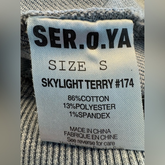 SER.O.YA Edith Cropped Denim Hoodie - Picture 5 of 5